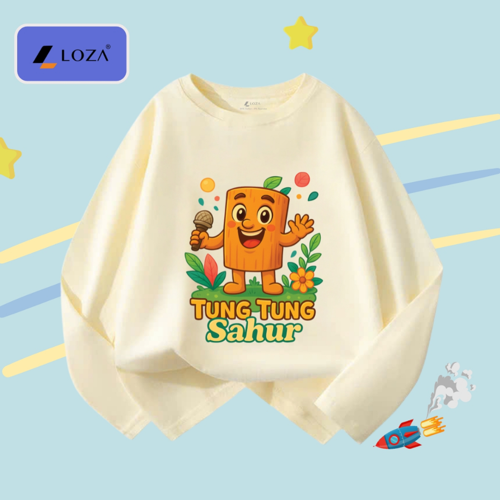 Áo thun dài tay bé trai in Brainrot Cappuccino,Tung Tung Sahur - Loza Kids  KT005_thumbnail_0