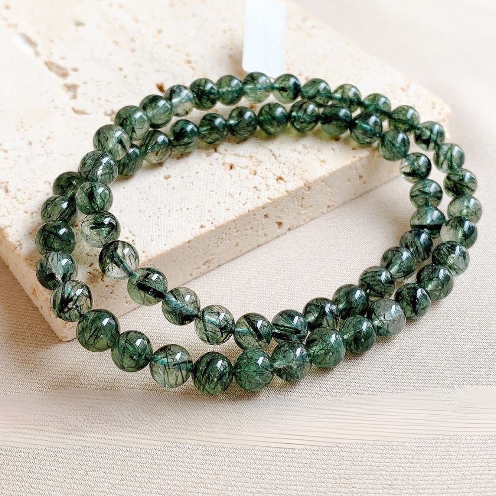 PT200 - Chuỗi vòng thạch anh tóc xanh