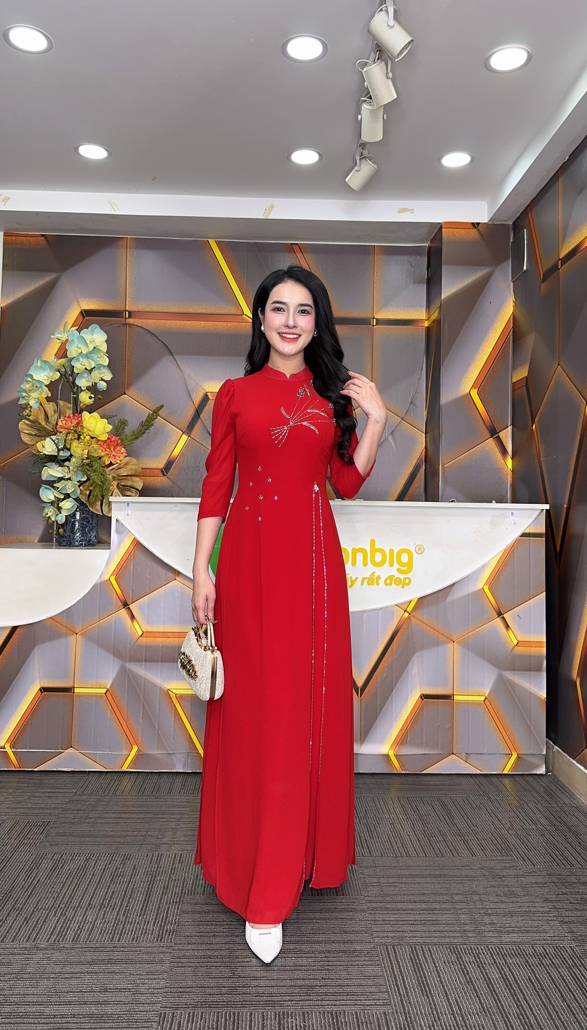 Đầm giả áo dài - Y1884 - Thương hiệu Zonbig