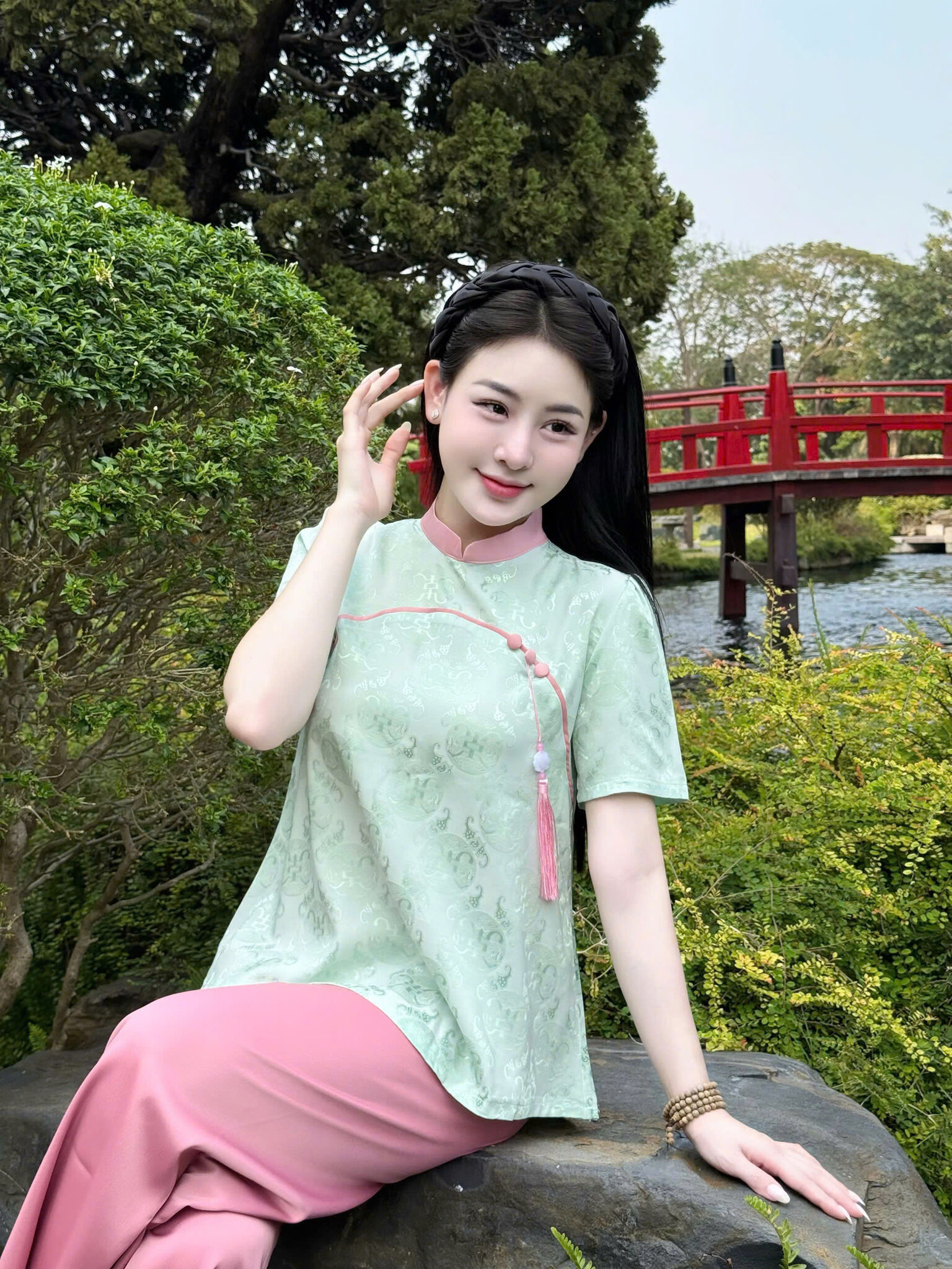 PP302 Pháp phục lễ chùa tay ngắn Tinh Nhi_thumbnail_9