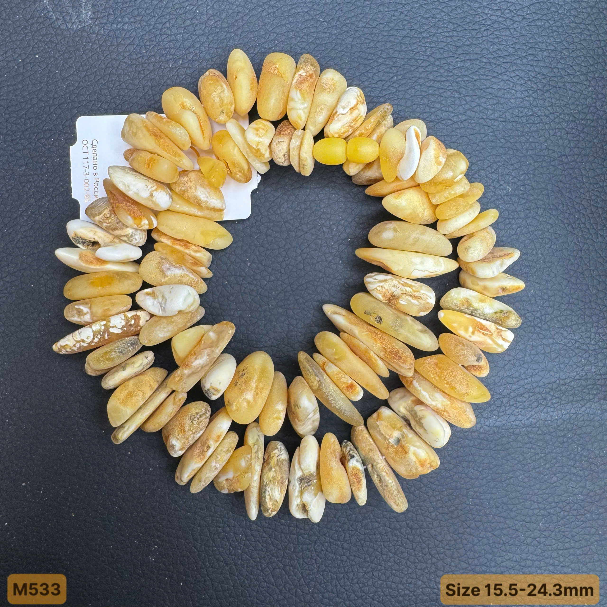 Vòng Cổ Thô Mật Bạch Dáng Tự Do - M533