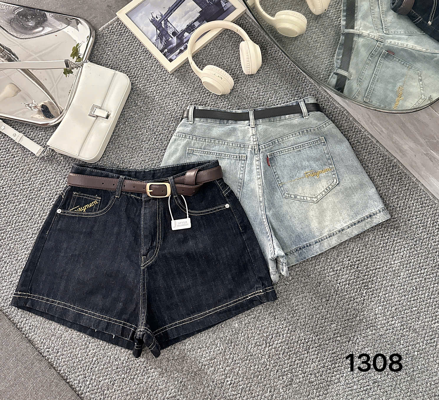 Quần short jean thêu chữ bigsize QSJ1308 dành cho nàng từ 55-90kg_thumbnail_5