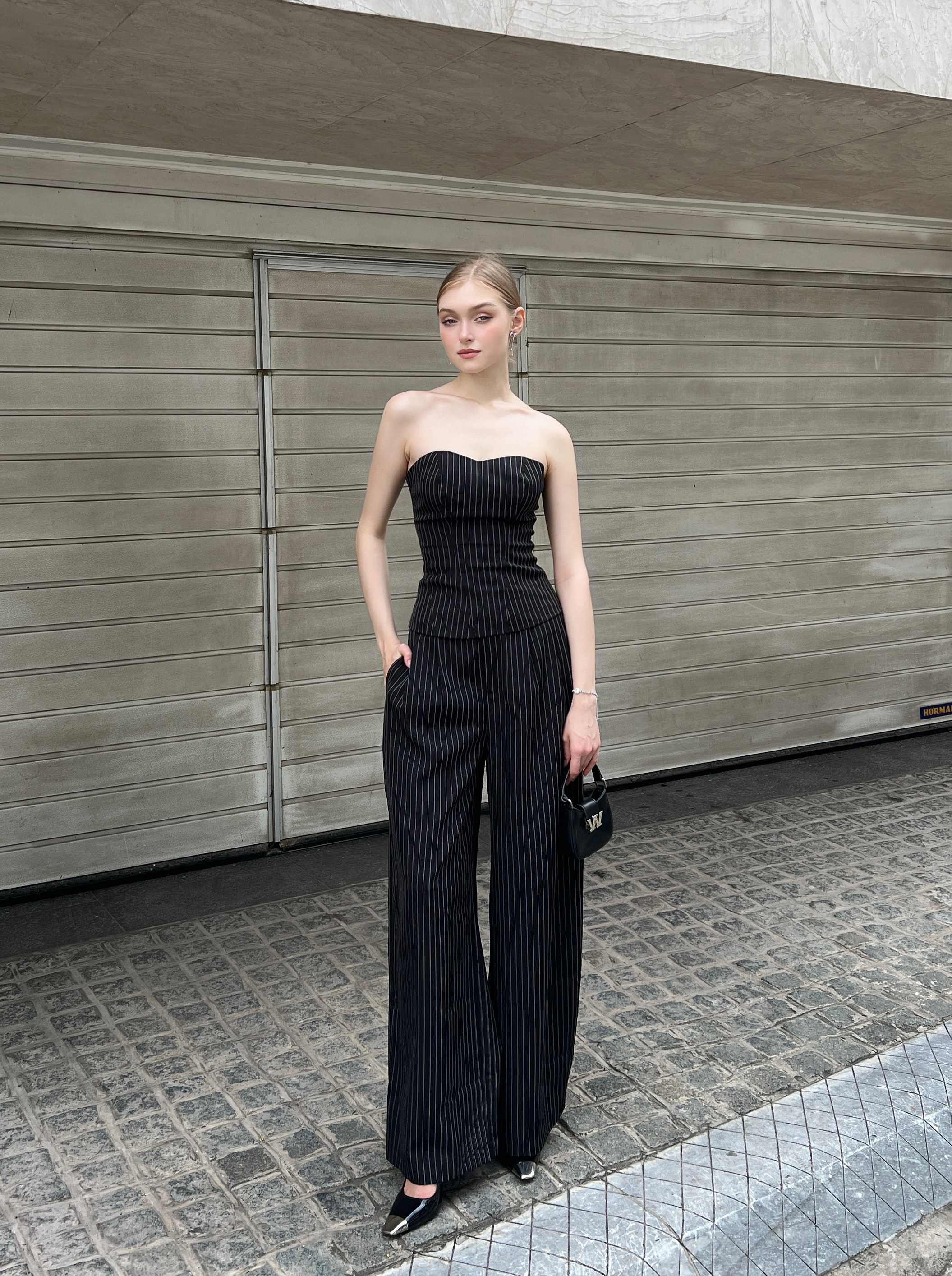 Áo cúp ngực kẻ