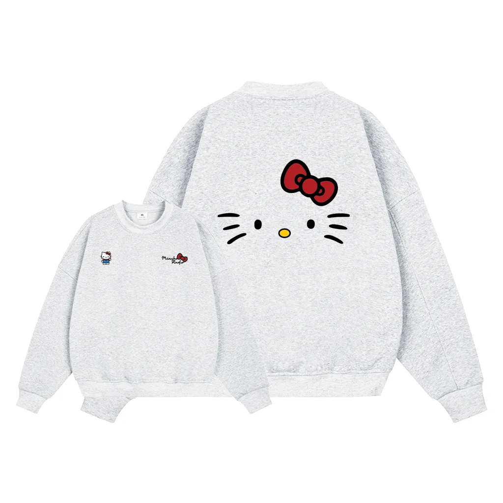 Áo Sweater form boxy Miucho nỉ 2 da cao cấp thoáng mát mềm mại Hello Kitty in mix 2702_thumbnail_0