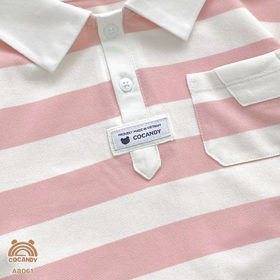 Áo cộc kẻ HỒNG polo phối đáp nẹp_thumbnail_3