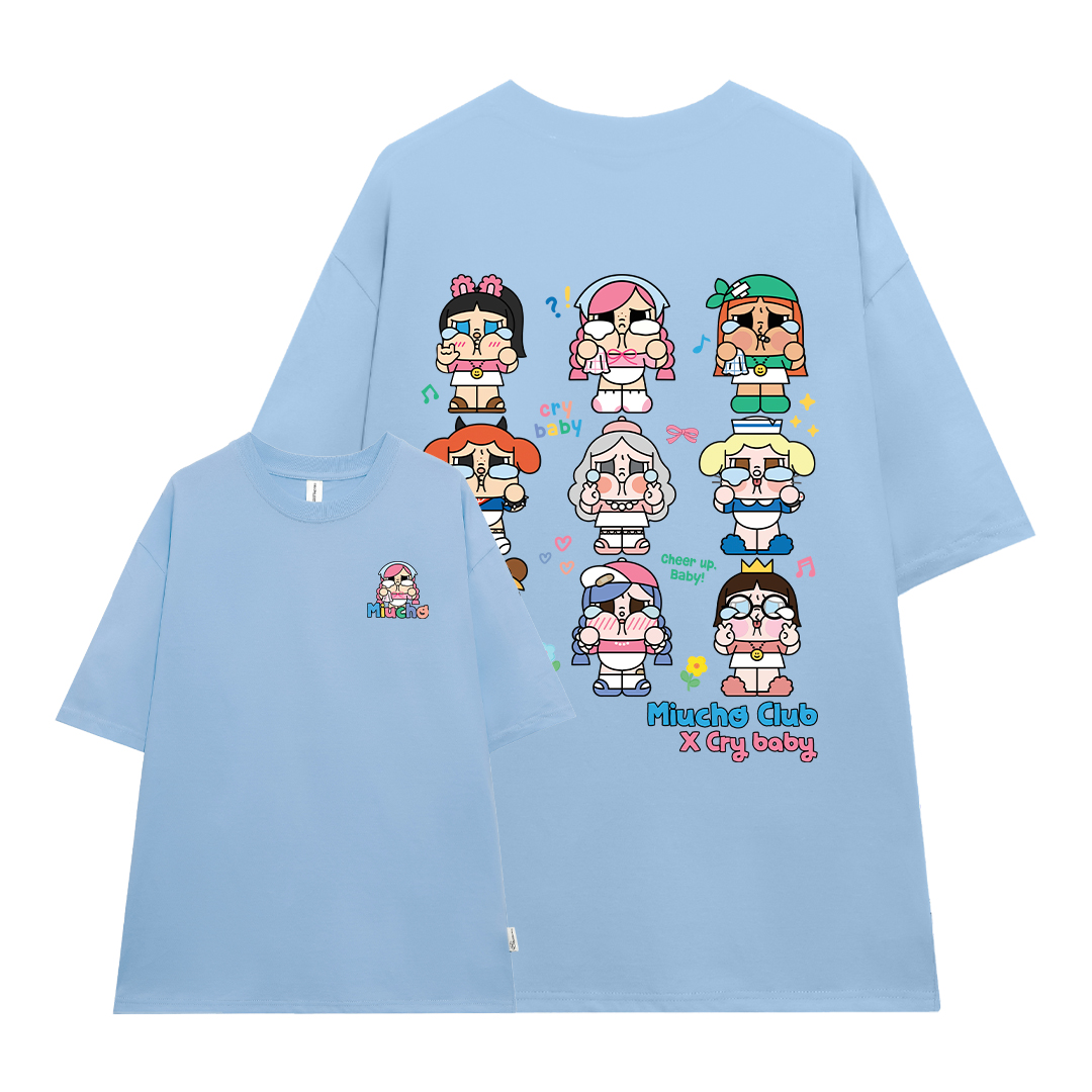 Áo thun CRY BABY nhiều màu ATD1334 Miucho form rộng vải cotton in mix_thumbnail_14