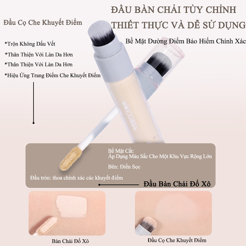 [VEECCI] Kem che khuyết điểm Veecci kèm đầu cọ 3.8g
