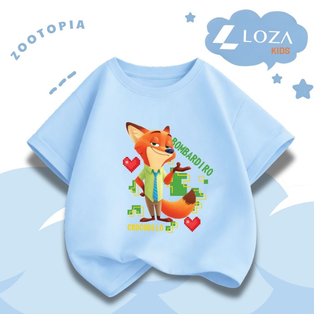 Áo thun bé trai in hình hoạt hình ZOOTOPIA - Loza Kids Mã AT036_thumbnail_0
