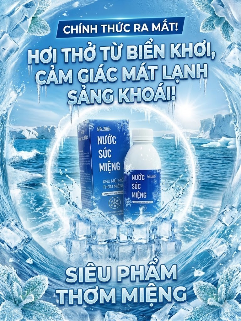 Nước súc miệng Gió Biển - Khử mùi hôi miệng, sạch khuẩn & Thơm mát tức thì (200ml)