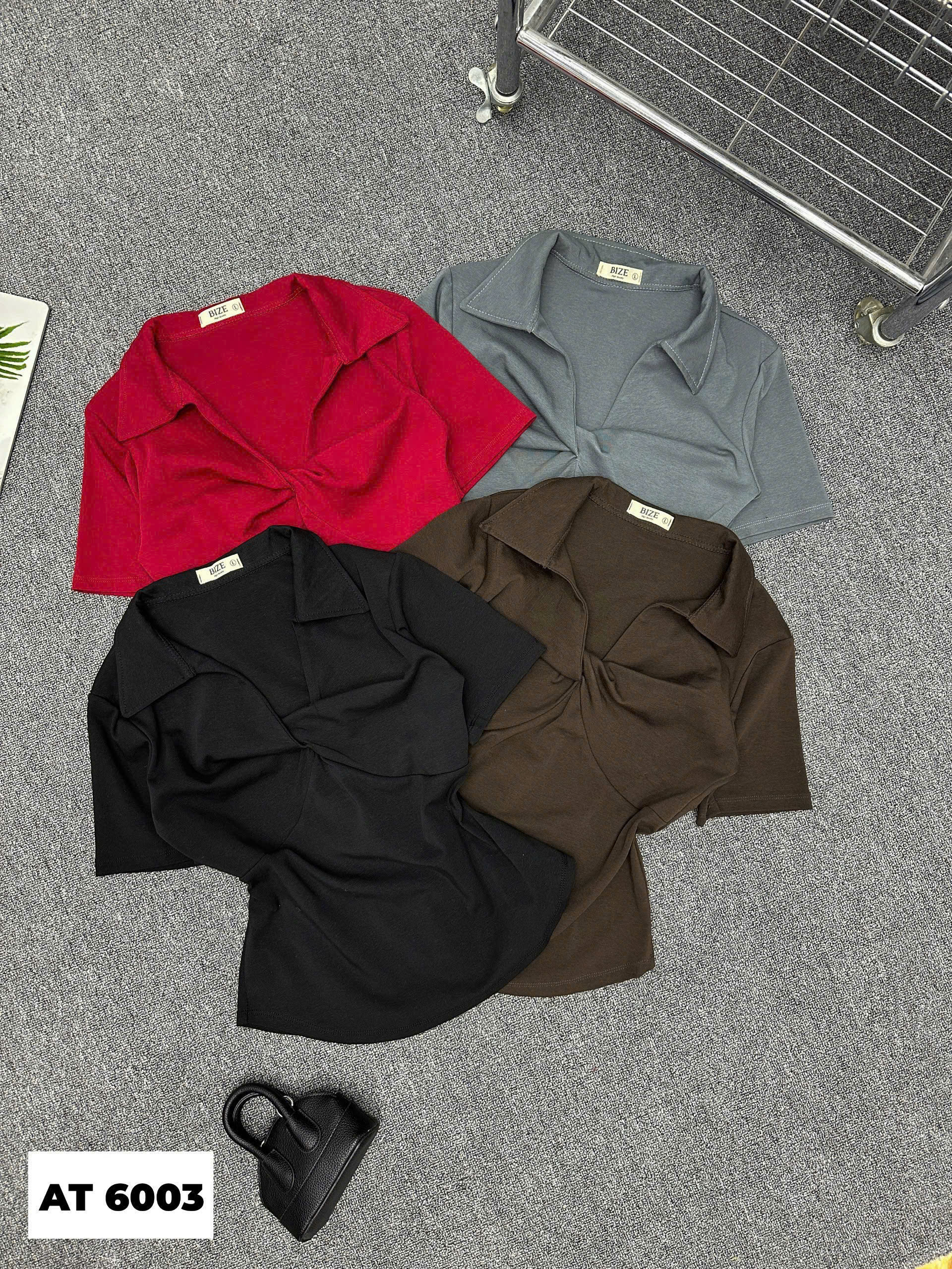 Aó thun xoắn ngực cổ V bigsize AT6003 dành cho nàng béo mập từ 55-90kg_thumbnail_7