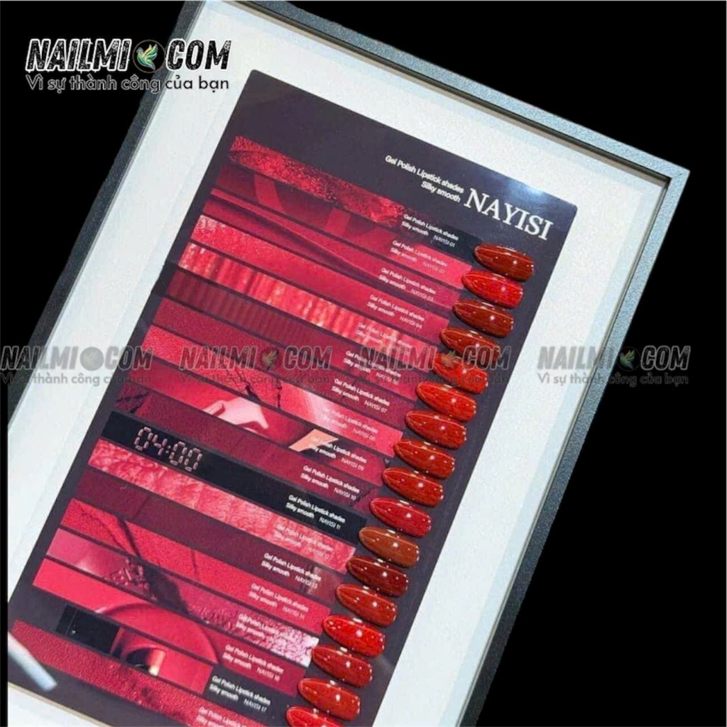 Set sơn gel - Tông đỏ - 18 màu - NAYISI