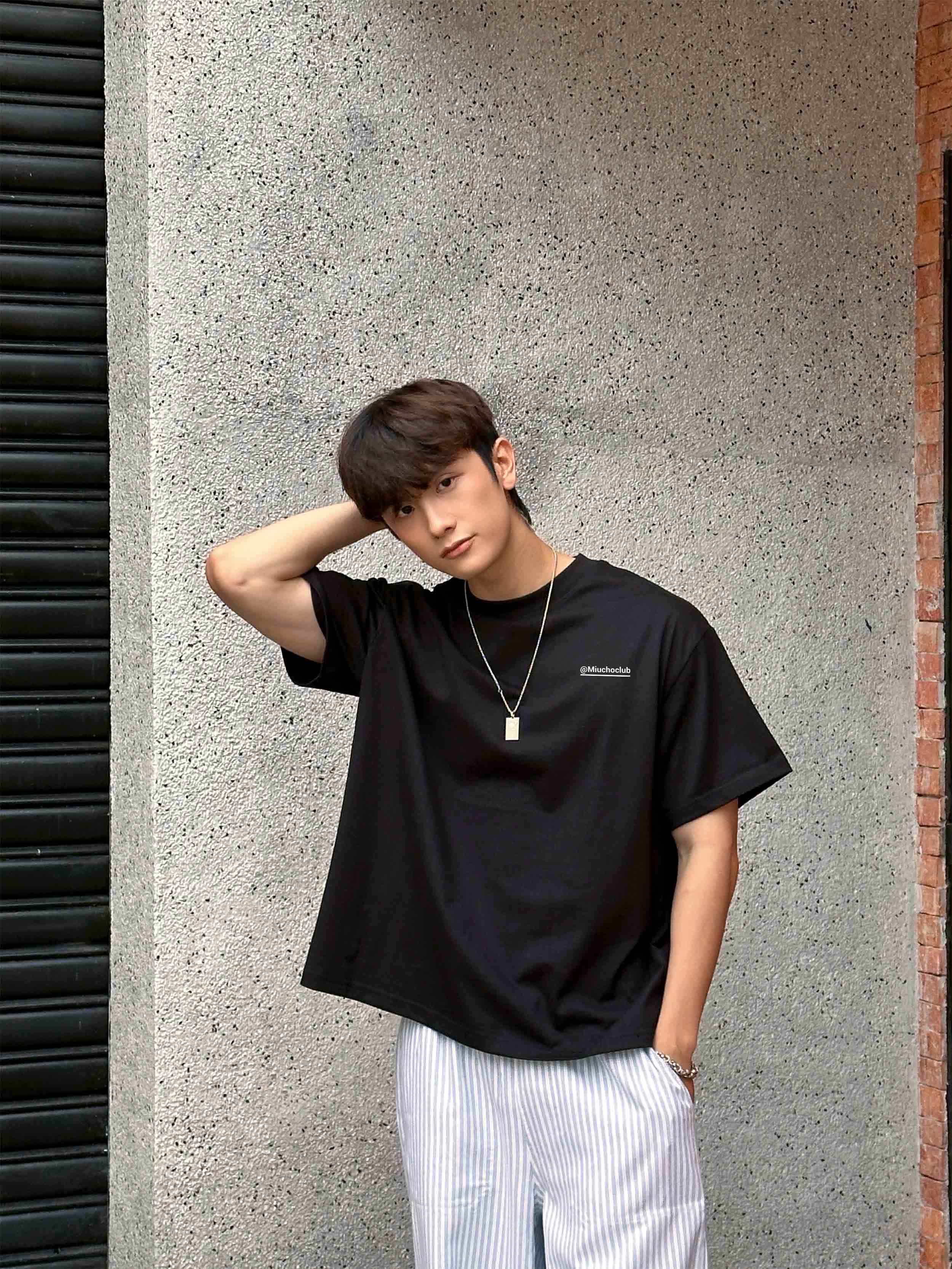 Áo phông nam form boxy vải 2C 250gsm AXD1617 Miucho Club Local Brand in basic_thumbnail_4