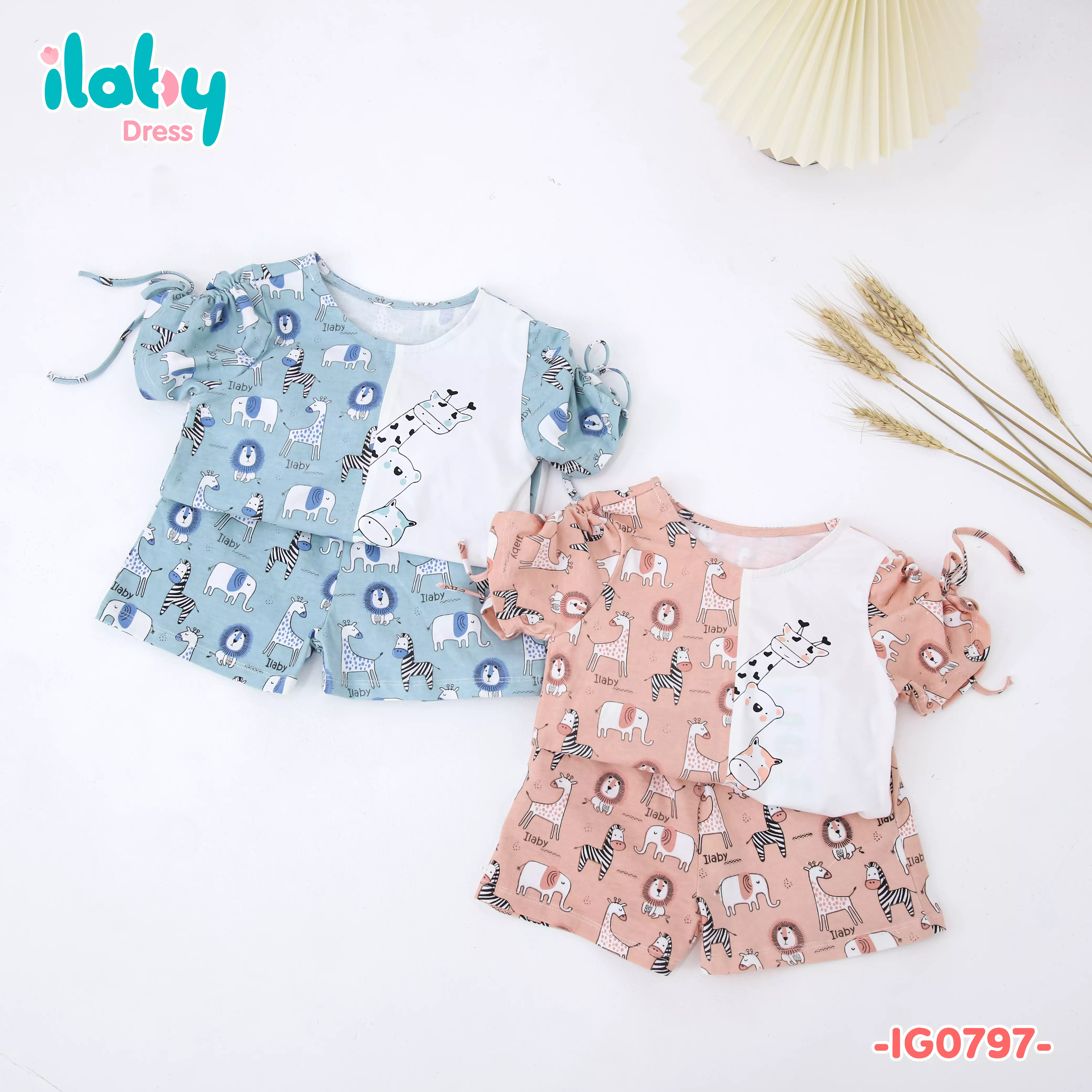 Bộ thun bé gái in sở thú_thumbnail_3