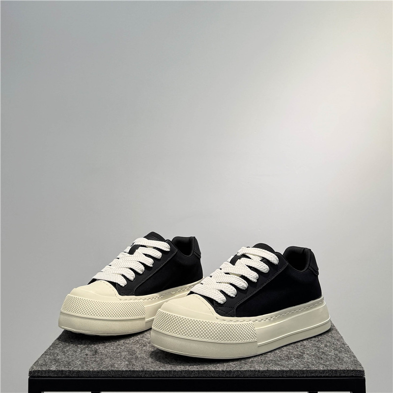 GA359 - Giày nam vải thoáng khí đế dày phong cách Hàn Quốc 2025