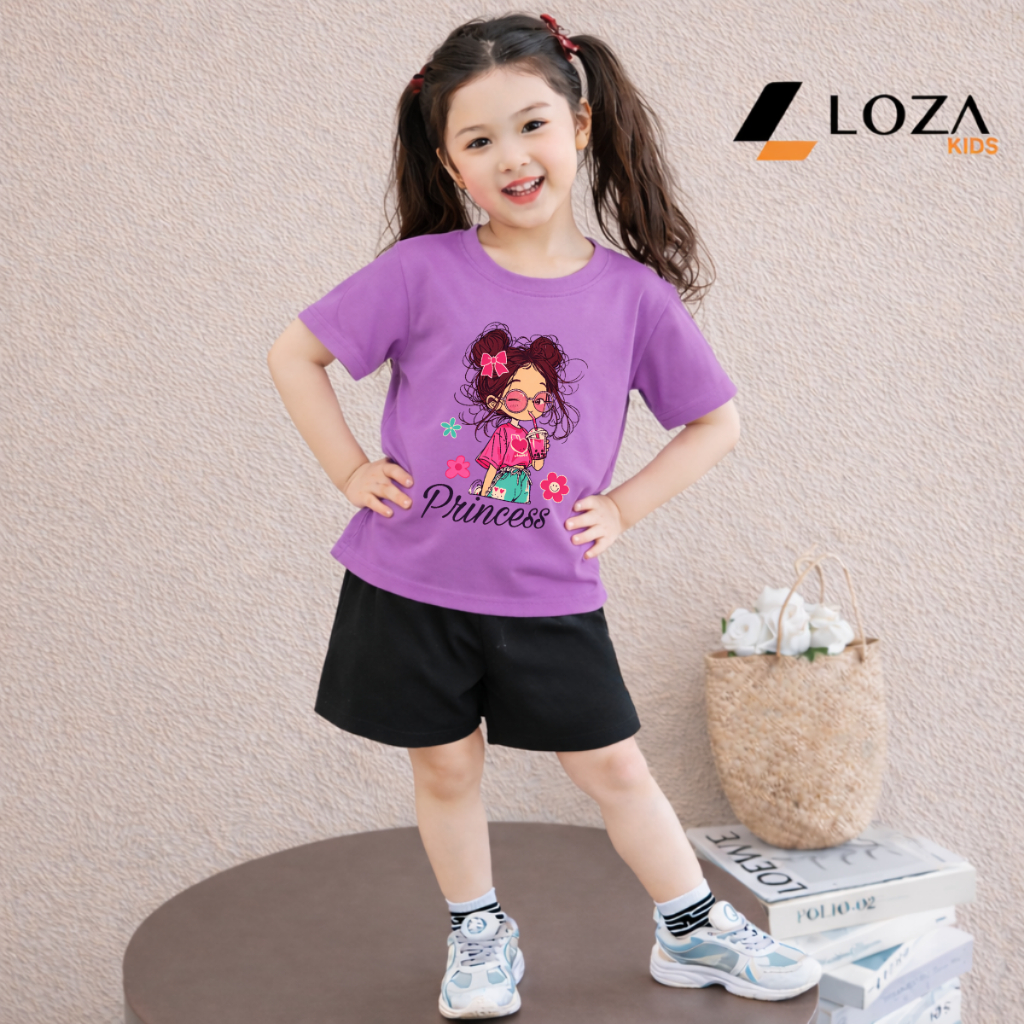 Set bộ bé gái hình CÔ GÁI PRINCESS - Loza Kids SB617_thumbnail_7