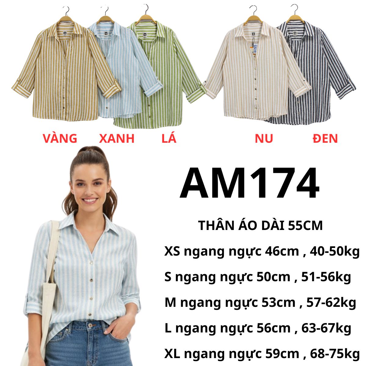 AM174- ÁO SƠ MI LINEN