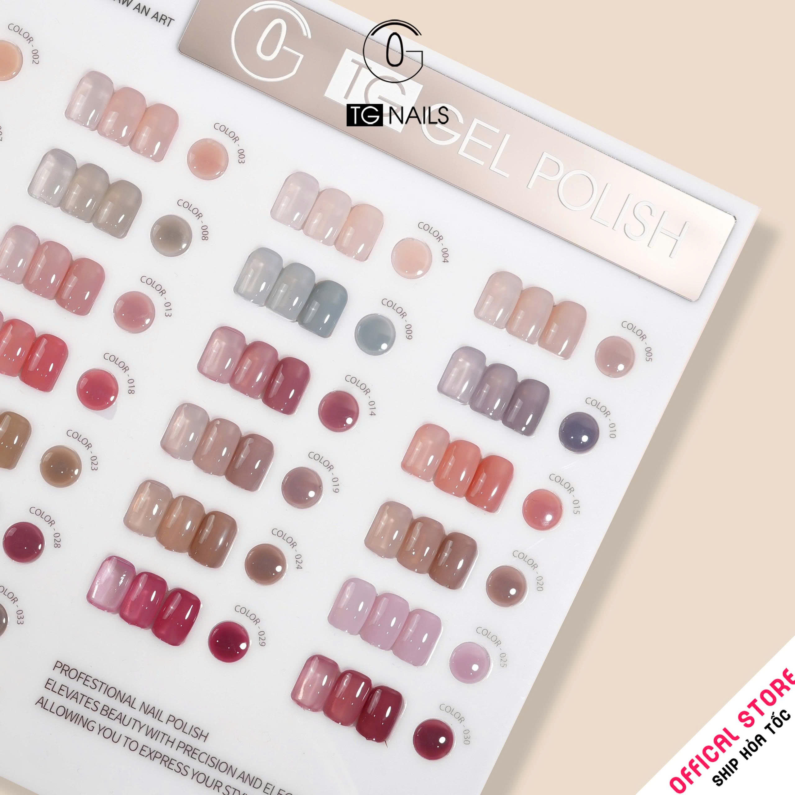 Sơn móng gel TG. Dung tích: 15ml/ lọ. Nhãn hàng TG nail.