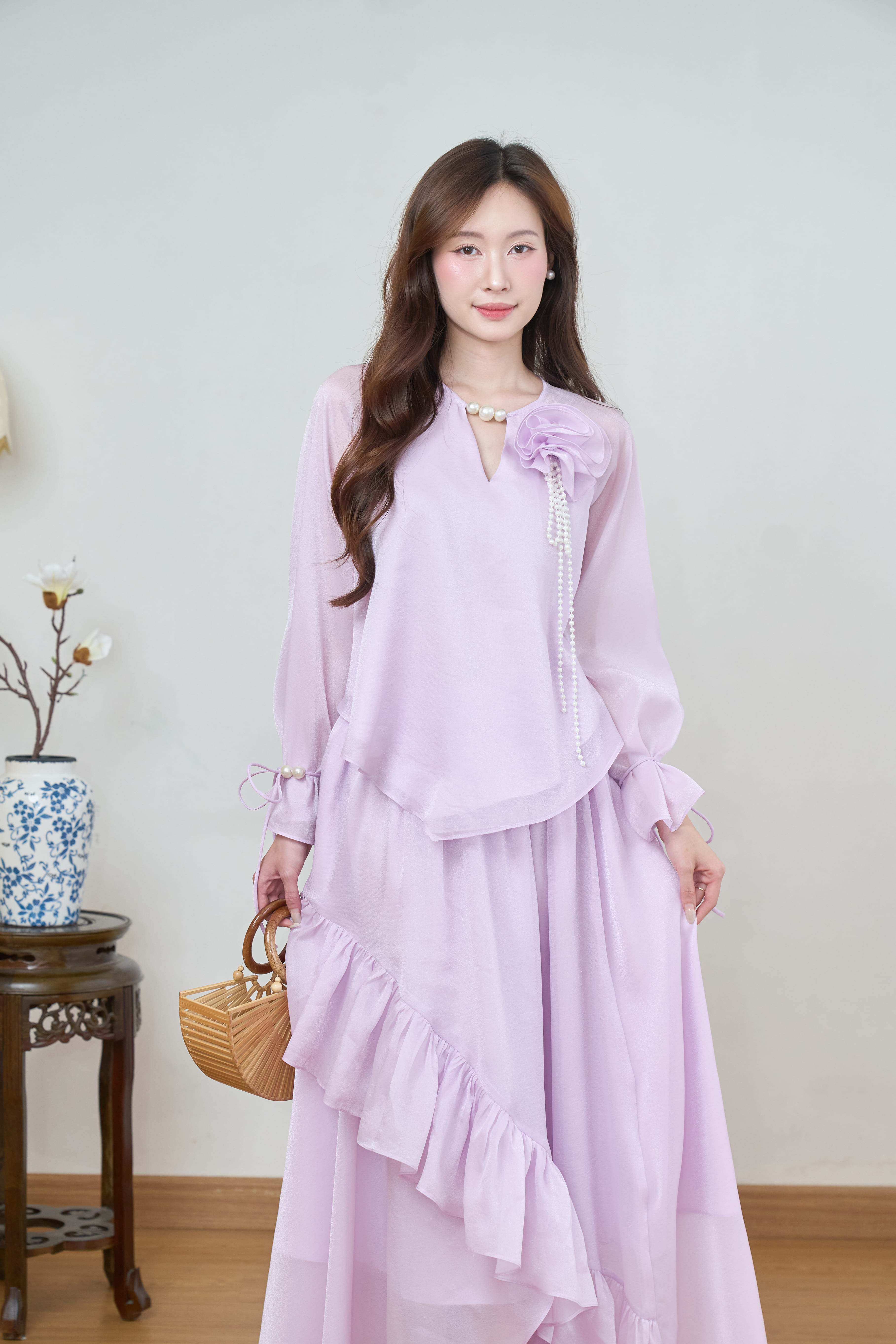 Set váy Tử Lam Ngọc