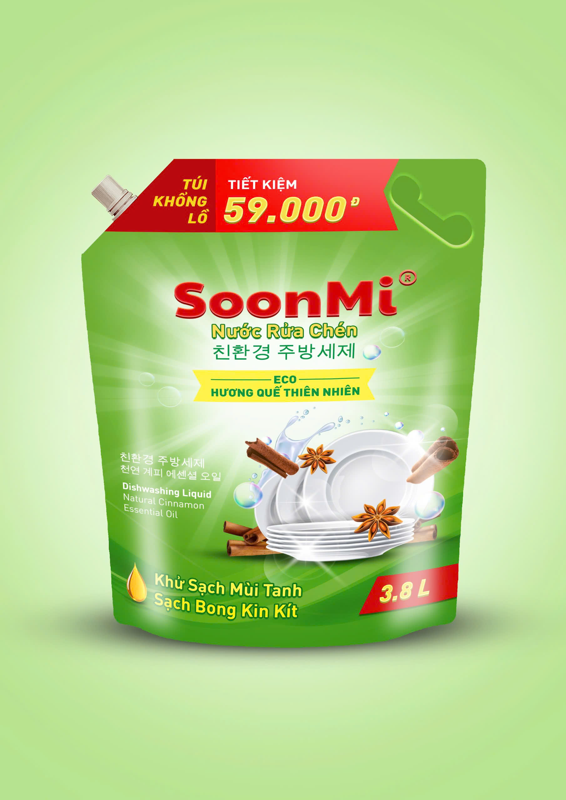 Nước rửa chén hương quế Soonmi 3L8_thumbnail_10