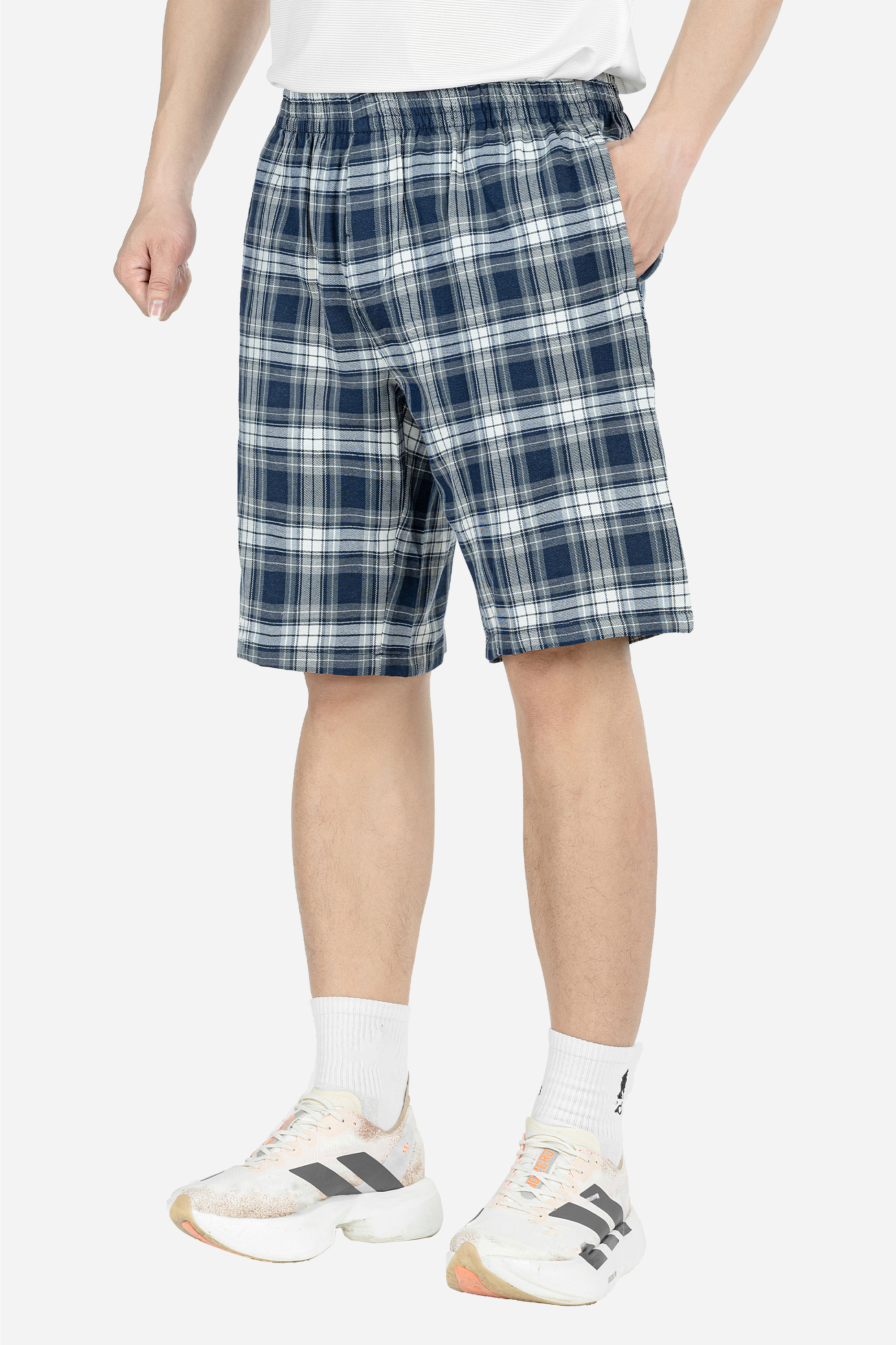 Quần Soọc Kẻ Caro Nam Trung Niên ANCHI Chất Liệu Cotton Dáng Suông Dài Qua Gối_thumbnail_2