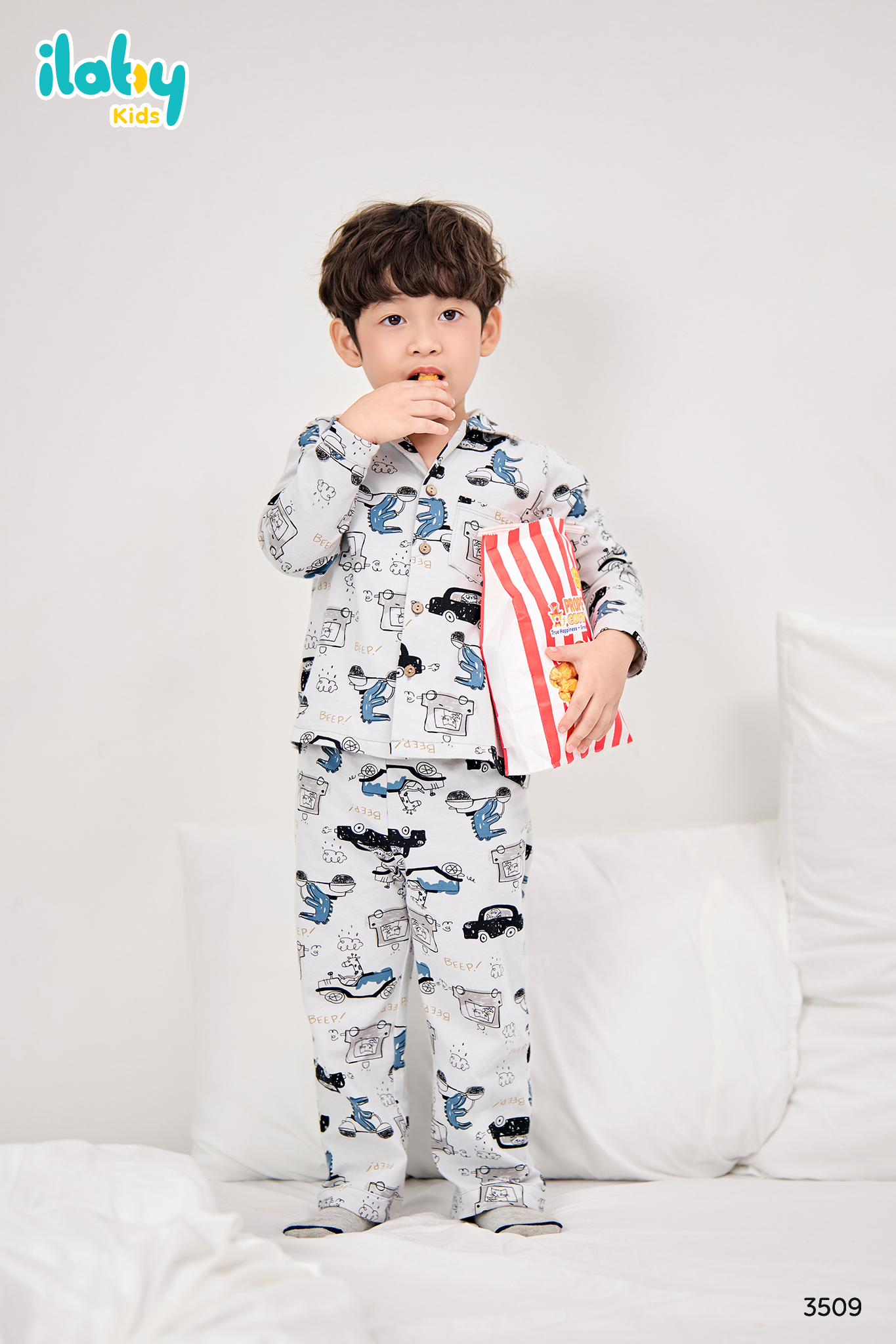 Bộ pyjama thun họa tiết