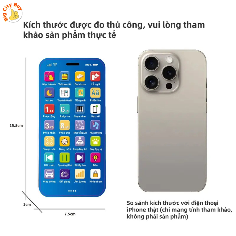Điện thoại di động đồ chơi mô phỏng âm nhạc , đa chức năng thú vị , sinh động, lành mạnh phát triển cho bé_thumbnail_8