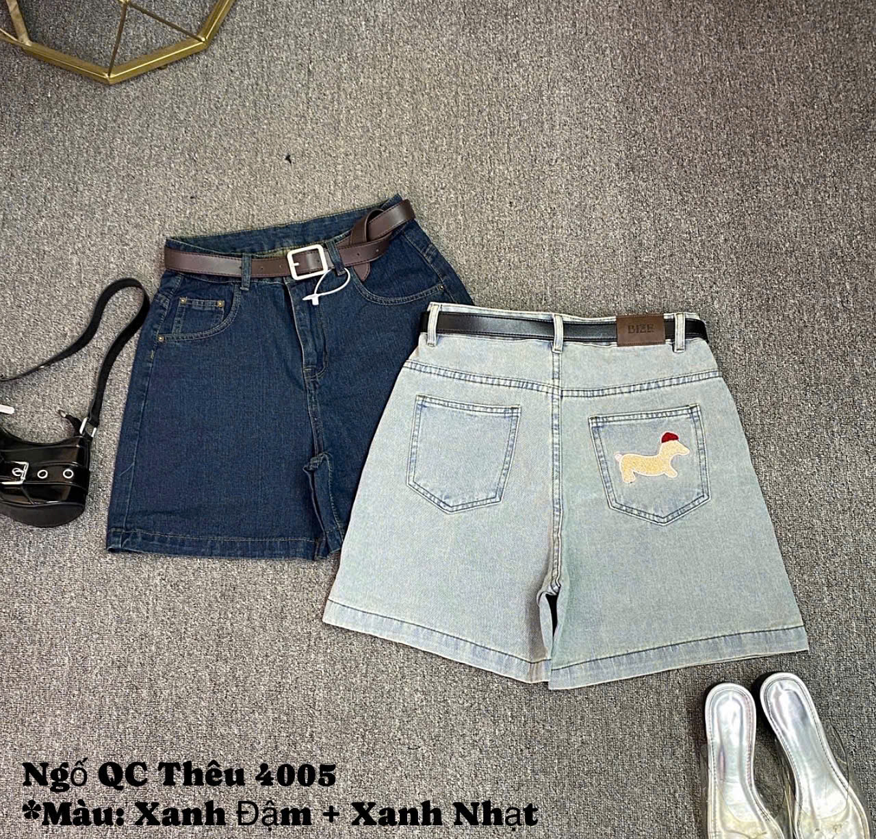 Quần short lửng ngố thêu cún basic bigsize QSJ4005 dành cho nàng béo mập từ 55-90kg_thumbnail_4