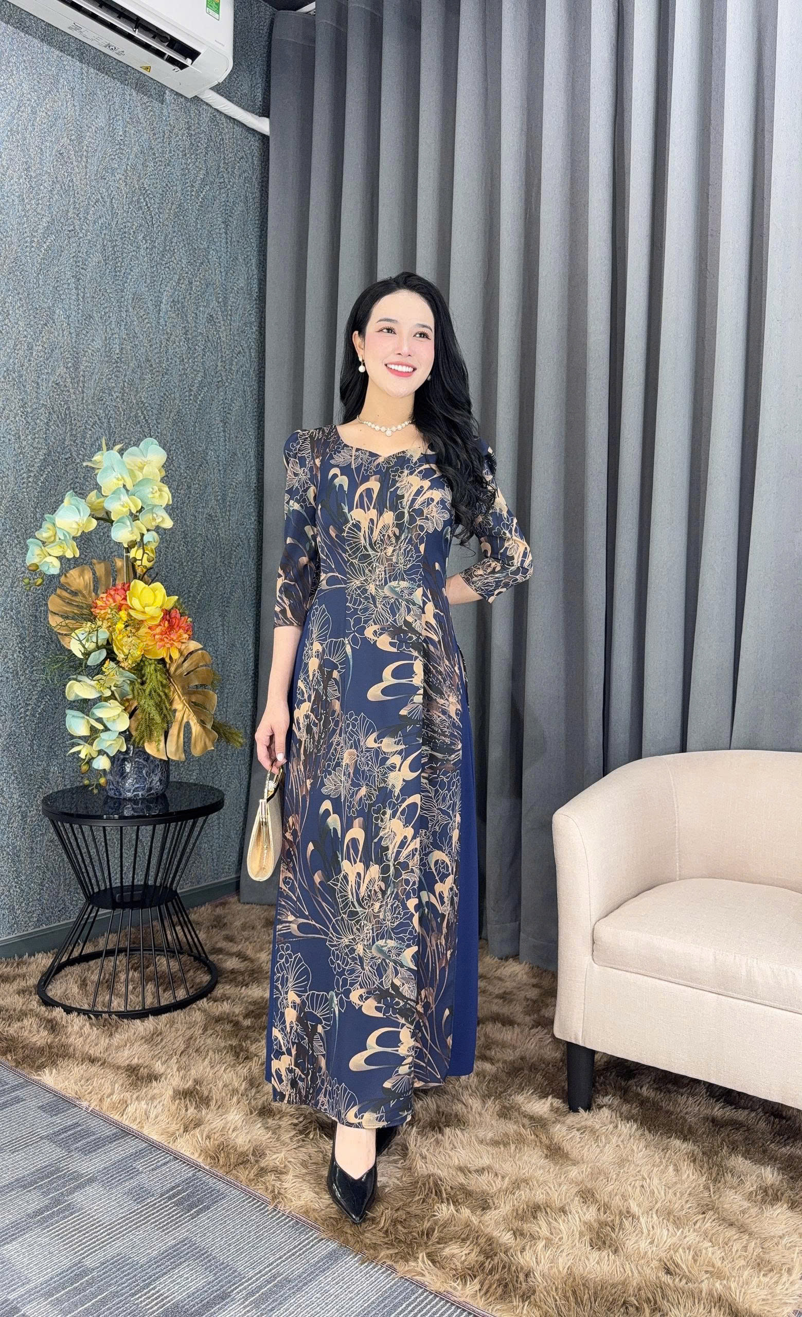 Đầm giả áo dài - Y2025 - Thương hiệu Zonbig