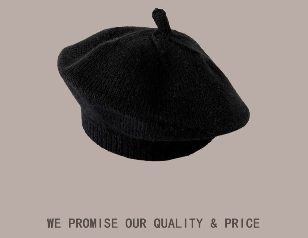 Mũ nồi len đen