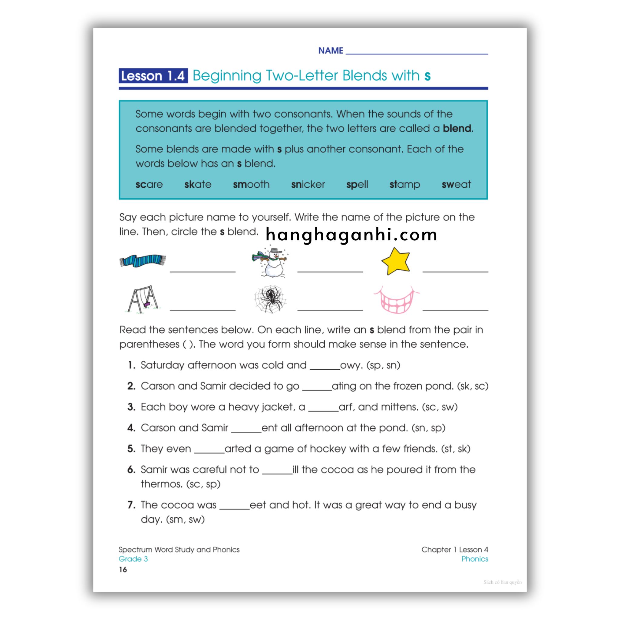 Sách Spectrum Word Study and Phonics Workbook Grade 3_thumbnail_6