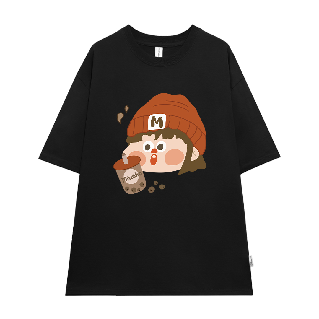 Áo thun couple cặp đôi dễ thương form rộng local brand ATD943 Miucho tay ngắn cổ tròn in mix_thumbnail_6