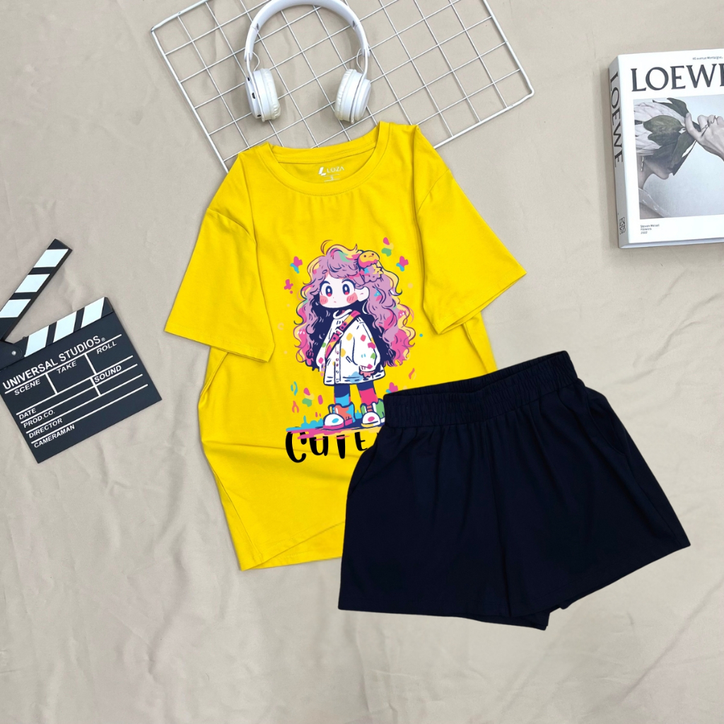 [Form rộng] Set đồ nữ mùa hè  in hình 'Cô Gái Cute Girl' - LOZA BP359-SB359_thumbnail_7