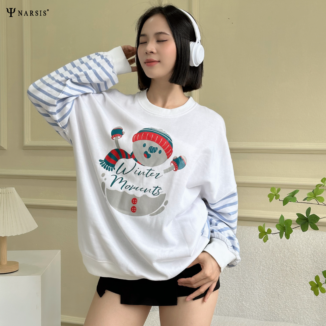 ÁO THU ĐÔNG NỮ L0070 NARSIS VẢI NỈ ẤM ÁP, MỀM MẠI, THÍCH HỢP MÙA ĐÔNG, GIỮ NHIỆT TỐT_thumbnail_0