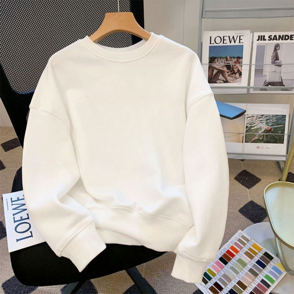 Áo sweater nam nữ in chữ 3 màu đen,trắng,be - Áo nỉ thu đông dáng rộng - Loza G0232_thumbnail_10