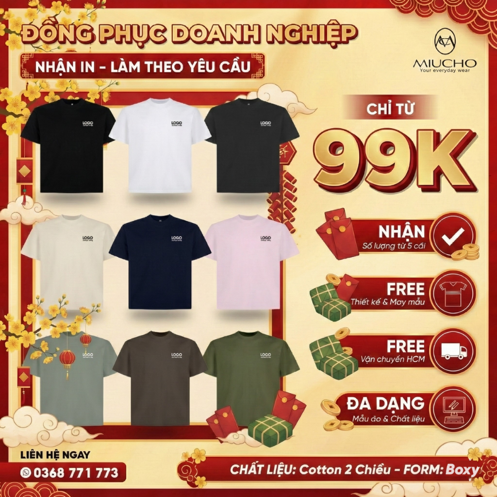 Áo thun trơn unisex form boxy AXT01 Miucho chất vải cotton co giãn 2 chiều