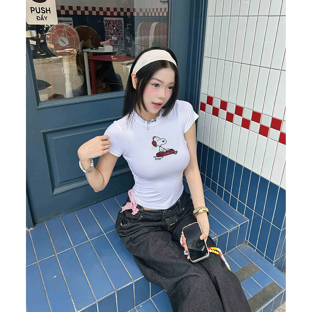 Áo baby tee Snoopy Beezy 3330 slim fit tôn dáng_thumbnail_2