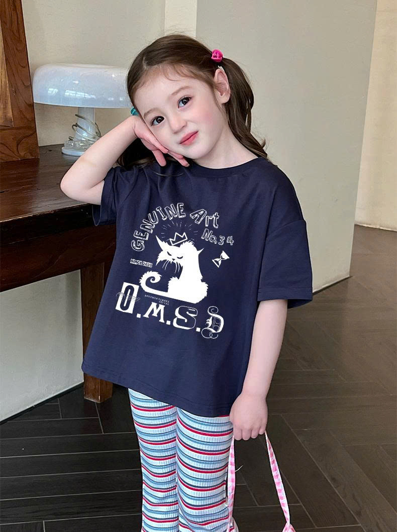 Áo thun cho bé form rộng dáng ngắn AED2275 Miucho Kid chất vải cotton mềm mại thoáng mát in graphic_thumbnail_3