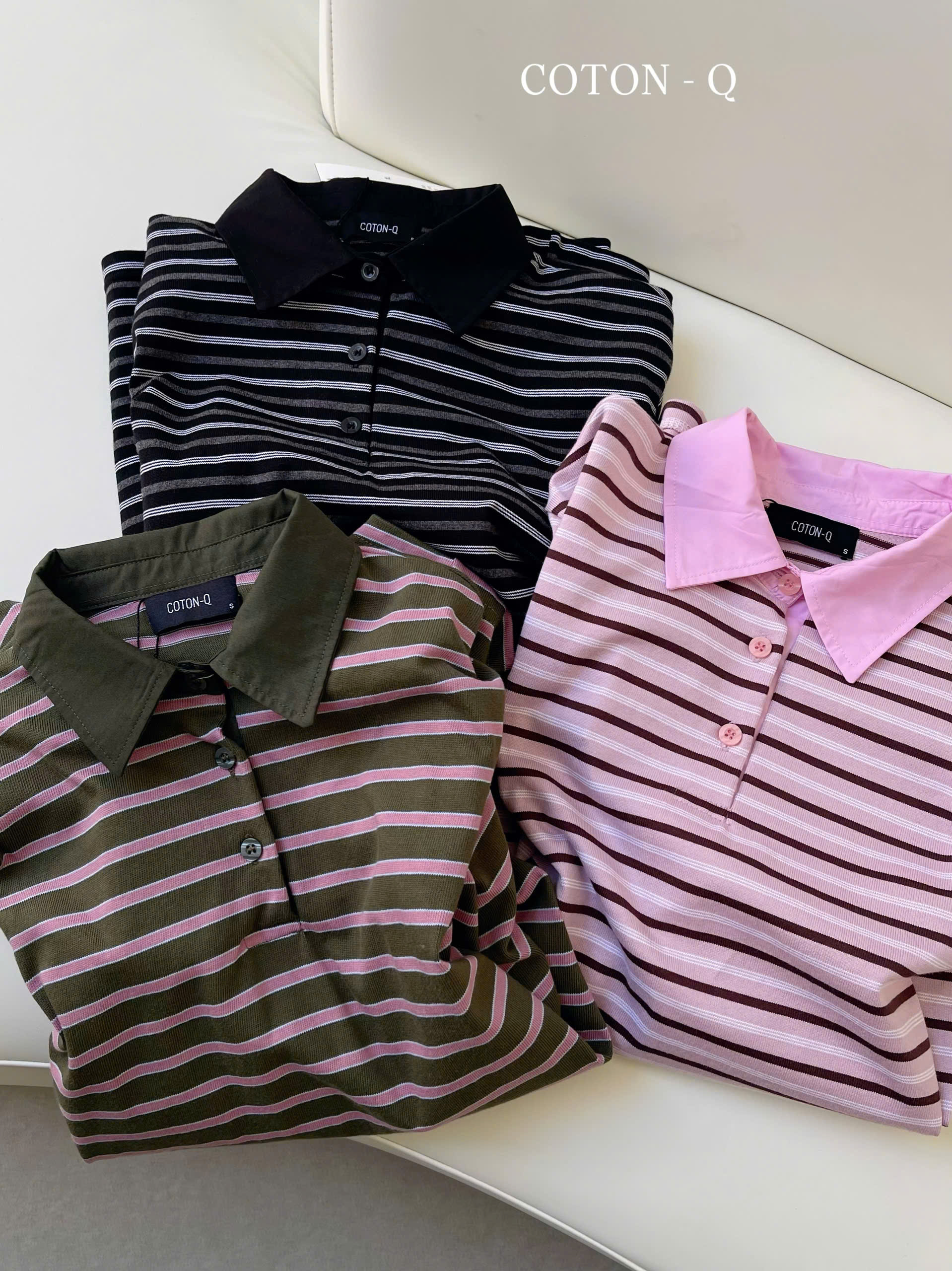 Áo thun tay dài sọc to ( ĐEN )_thumbnail_4