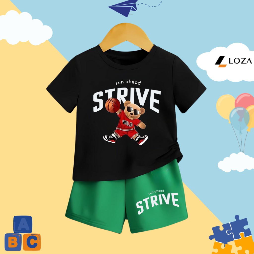 Bộ quần áo bé trai in hình 'Gấu Strive' - Loza Kids SB285_thumbnail_2