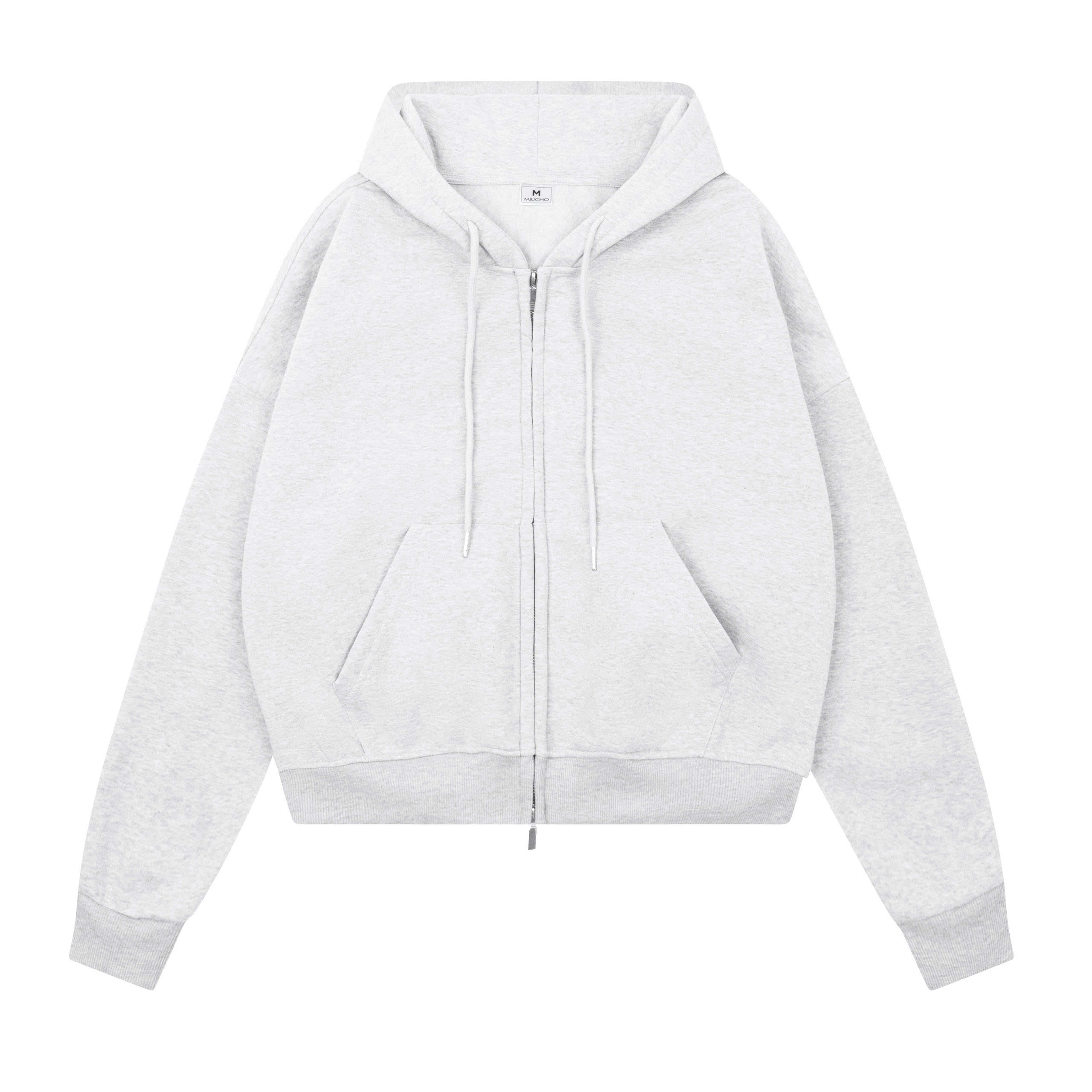 Áo hoodie zip unisex form boxy HXT02 Miucho chất vải nỉ 2 da dày dặn thoáng mát khóa kéo_thumbnail_16
