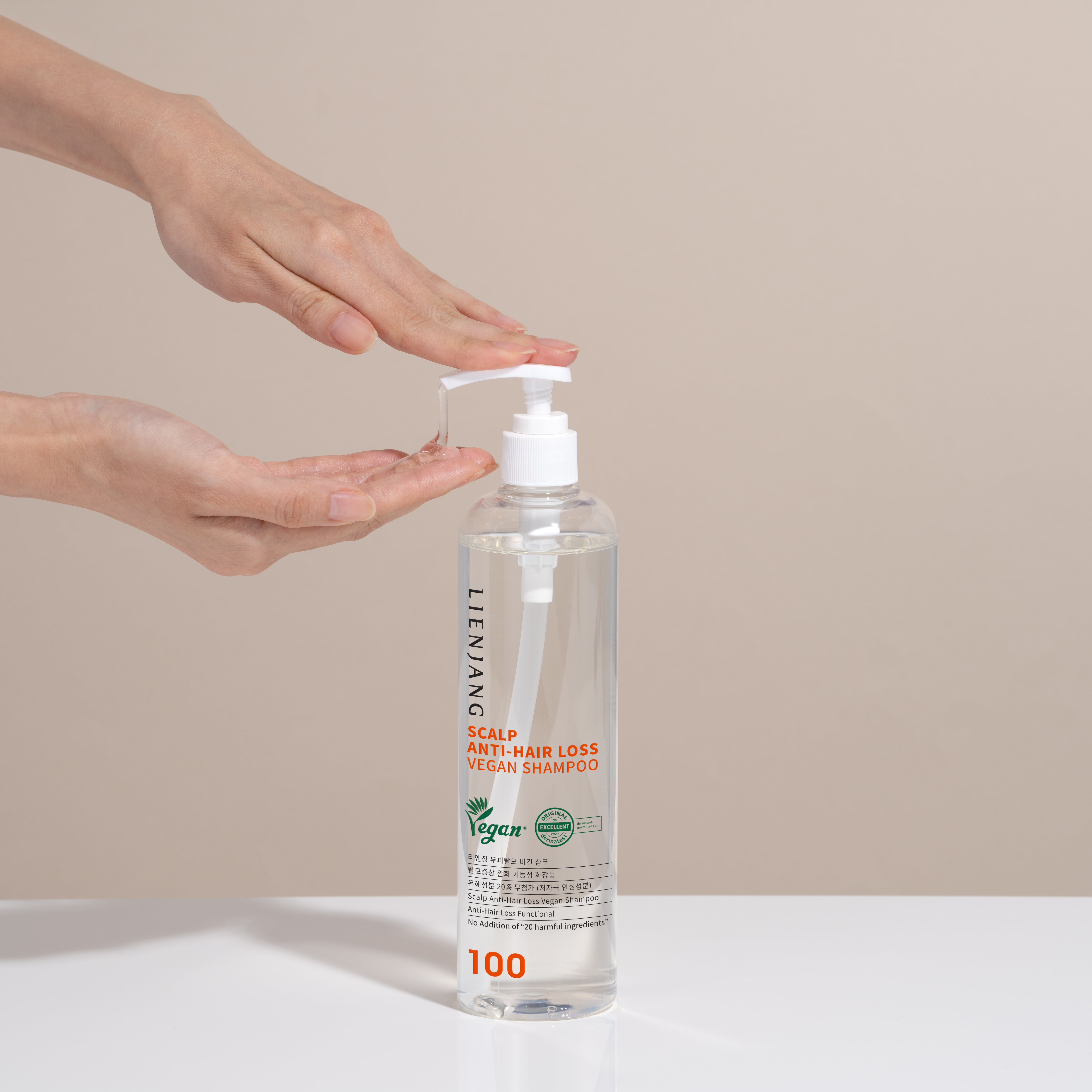 LIENJANG SCALP ANTI-HAIR LOSS VEGAN SHAMPOO - Dầu Gội Giảm Rụng Tóc Nuôi Dưỡng Tóc Mềm Mượt - Cica-Exo, Caffeine - 400ml - [LJ008]_thumbnail_2