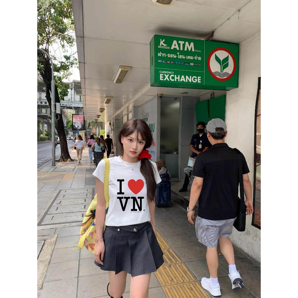 Áo thun baby tee I love VietNam form ôm xinh xắn ABD1220 Miucho tay ngắn Cổ tròn hotrend in artwork_thumbnail_2