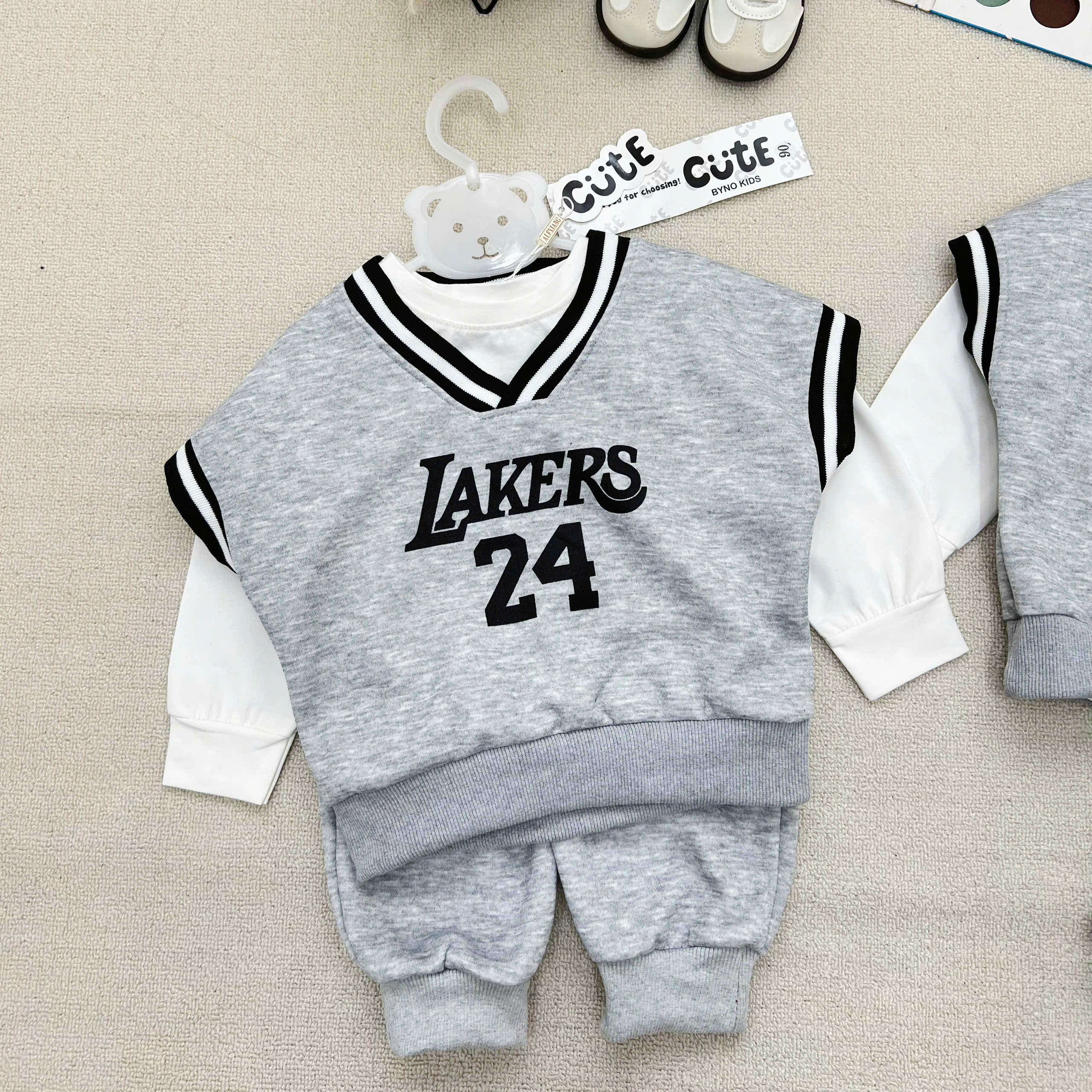 Q50 BỘ DÀI TAY XÁM LAKERS 24- A210.378