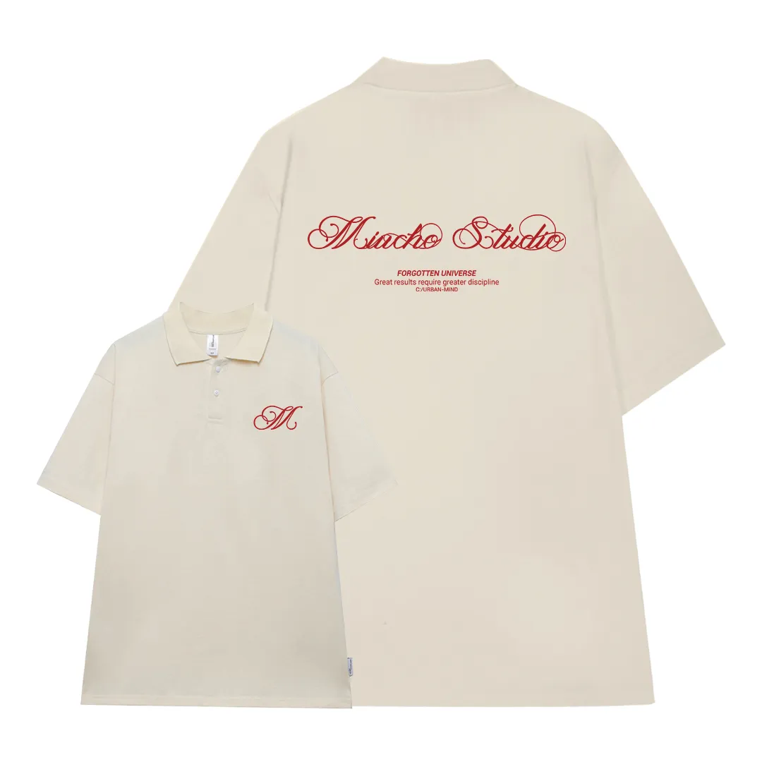 Áo polo vải cotton cao cấp 2477 Miucho phong cách basic tay ngắn cổ trụ in typography_thumbnail_10