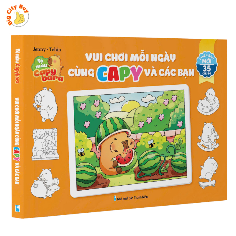 Bộ Tô Màu CapyBara, Kuromi, Labubu 35 Chủ Đề Cực Thú Vị Và Đáng Yêu Cho Bé_thumbnail_3