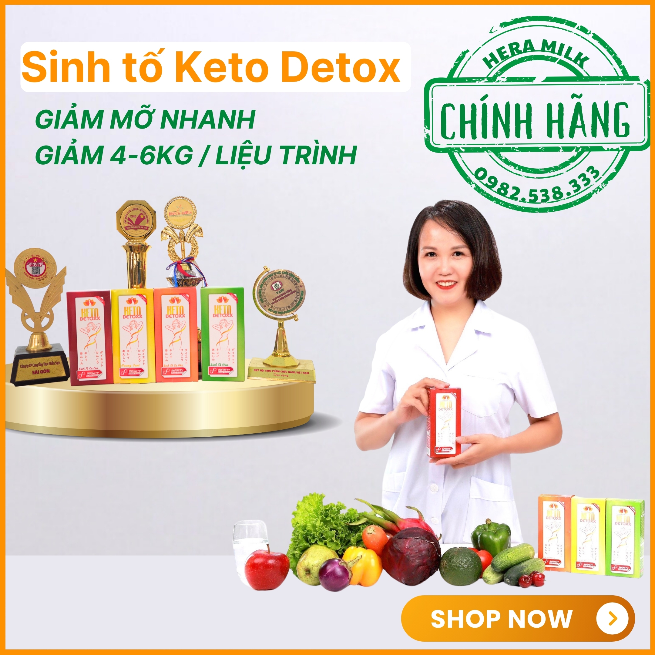 1 Hộp sản phẩm Keto Detox - Chọn vị