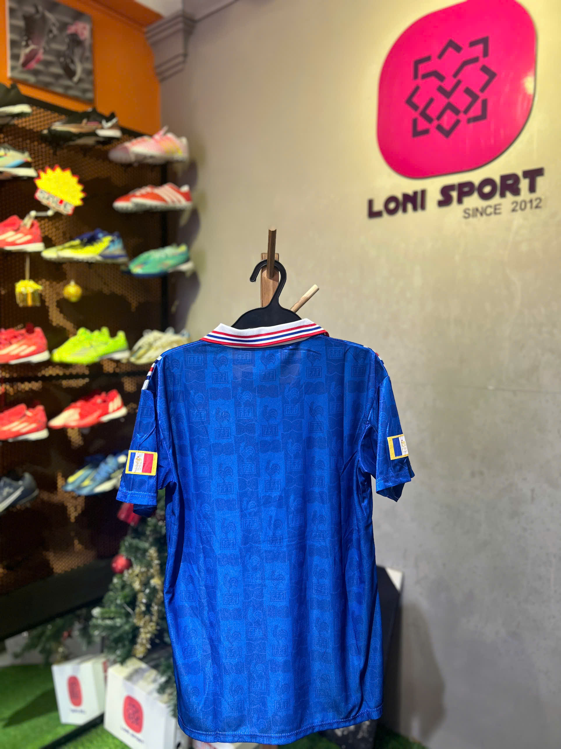 Áo Retro Pháp sân nhà xanh 1996_thumbnail_2