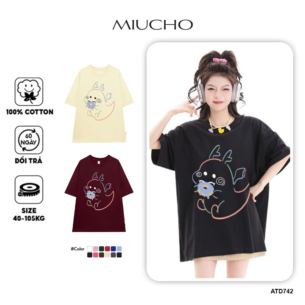Áo thun unisex local brand form rộng ATD742 Miucho cotton cổ tròn in artwork_thumbnail_14