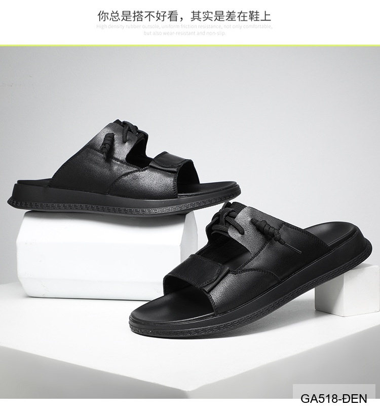 GA518 - Dép xỏ ngón nam da bò đế cao su phong cách trẻ trung màu đen_thumbnail_13