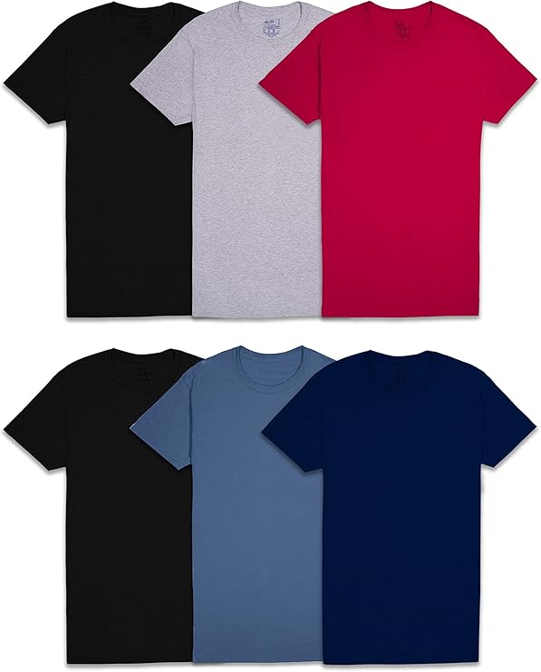 6 pack Men’s Lightweight Crew Tee – Breathable, Tagless Undershirt for Daily Wear_thumbnail_4